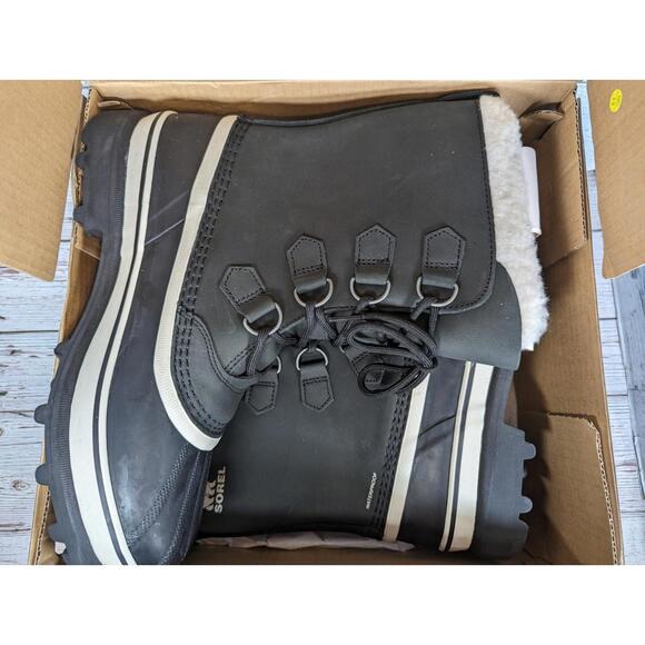 Sorel “CARIBOU” WP Women’s Insulated Waterproof Snow Boot [Black/Stone] Size 11 - Picture 5 of 6